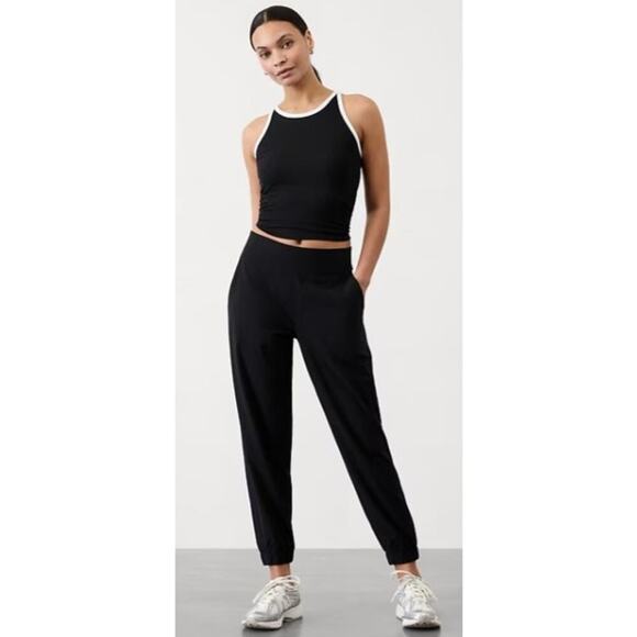 ATHLETA Brooklyn Mid Rise Jogger Active Pants Pockets Athleisure Size 4 - Picture 1 of 5